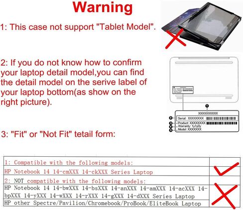 Alapmk غطاء حماية لجهاز الكمبيوتر المحمول HP Notebook 14 14-cmXXX 14-ckXXX Series مقاس 14 بوصة [تحذير: غير مناسب HP Notebook 14 14-bsXXX 14-bwXXX 14-anXXX 14-amXXX 14-axXXX Series]، أسود in Kuwait
