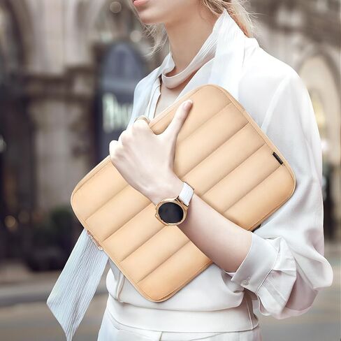 حافظة كمبيوتر محمول منتفخة من Omnpak مقاس 13 بوصة لجهاز MacBook Air، حقيبة كمبيوتر محمول للنساء منتفخة لحمل الكمبيوتر المحمول مقاس 13-14 بوصة لجهاز MacBook M3 M2 M1 in Kuwait