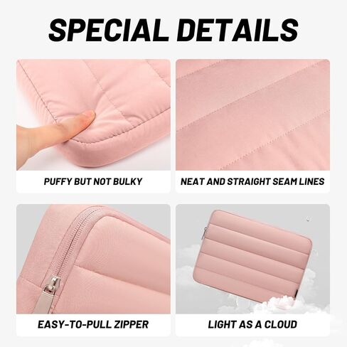 Omnpak Puffy Laptop Sleeve 13-14 inch,Thickened Protection Laptop Carrying Case for Women,Lightweight Laptop Case Compatible with MacBook Air 13 inch M3 M2 M1,for MacBook Pro 13-14 inch in Saudi Arabia