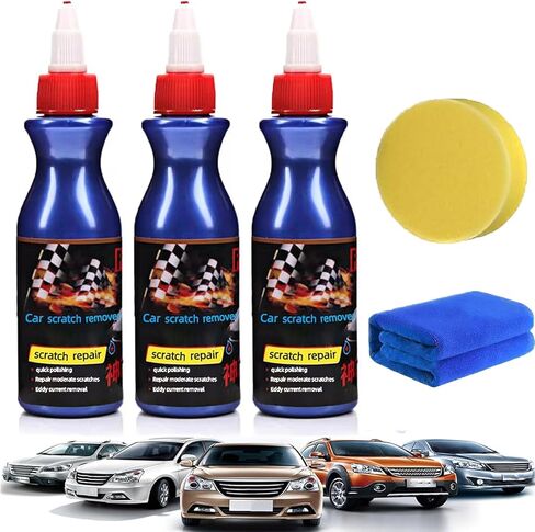 شمع إصلاح الخدوش للسيارة، معجون إصلاح خدوش السيارة، مزيل خدوش شمع السيارة، إصلاح خدوش طلاء السيارة، مزيل خدوش السيارة، مجموعة إزالة خدوش السيارة الفاخرة (3 قطع) in Kuwait