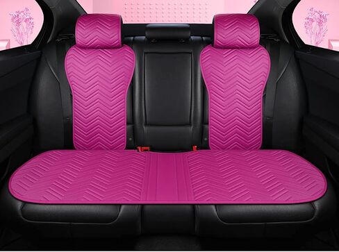 2023 New Purple Leather Car Seat Covers Universal Truck Seat Cover Cute Full Leather Car Seat Covers Wave Pattern 2/3 Covered 11PCS Fit Car/Auto/Truck/SUV (D-Purple) in Saudi Arabia