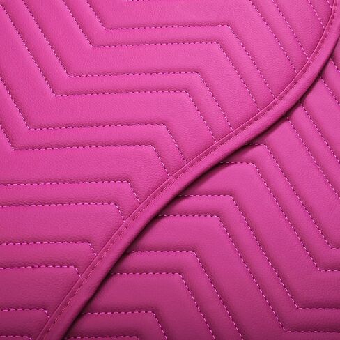 2023 New Purple Leather Car Seat Covers Universal Truck Seat Cover Cute Full Leather Car Seat Covers Wave Pattern 2/3 Covered 11PCS Fit Car/Auto/Truck/SUV (D-Purple) in Saudi Arabia