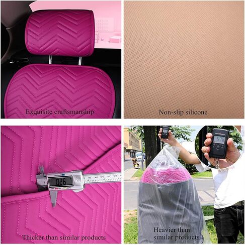 2023 New Purple Leather Car Seat Covers Universal Truck Seat Cover Cute Full Leather Car Seat Covers Wave Pattern 2/3 Covered 11PCS Fit Car/Auto/Truck/SUV (D-Purple) in Saudi Arabia