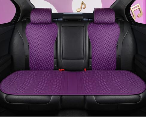 2023 New Purple Leather Car Seat Covers Universal Truck Seat Cover Cute Full Leather Car Seat Covers Wave Pattern 2/3 Covered 11PCS Fit Car/Auto/Truck/SUV (D-Purple) in Saudi Arabia