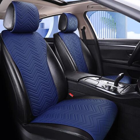 2023 New Purple Leather Car Seat Covers Universal Truck Seat Cover Cute Full Leather Car Seat Covers Wave Pattern 2/3 Covered 11PCS Fit Car/Auto/Truck/SUV (D-Purple) in Saudi Arabia