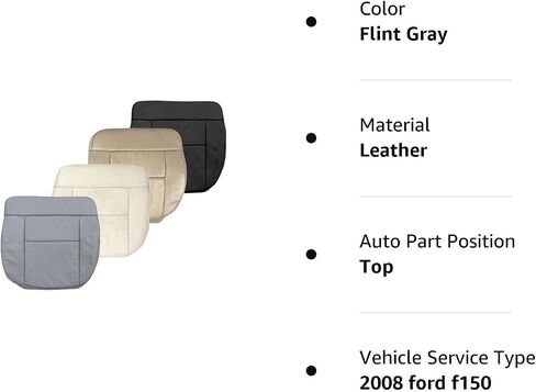 2005 2006 2007 2008 Ford F150 Leather Seat Cover Replacement, Driver & Passenger Bottom Leather Seat Cover for Ford F150 (Medium Pebble Tan, Driver Bottom) in Saudi Arabia