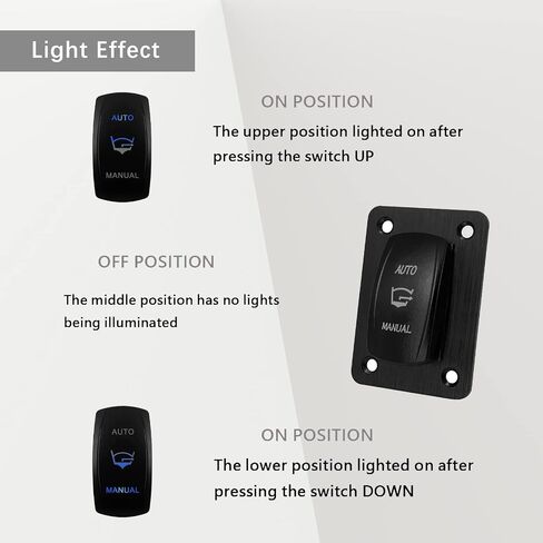 12V DC Motor Polarity Reversing Switch DPDT Momentary Rocker Switch Panel with Pigtail Wire Up Down Switch for Car Boat RV 12V/20A 24V/10A Waterproof IP68 in Saudi Arabia
