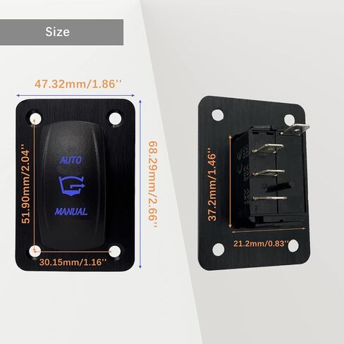 12V DC Motor Polarity Reversing Switch DPDT Momentary Rocker Switch Panel with Pigtail Wire Up Down Switch for Car Boat RV 12V/20A 24V/10A Waterproof IP68 in Saudi Arabia