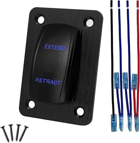 12V DC Motor Polarity Reversing Switch DPDT Momentary Rocker Switch Panel with Pigtail Wire Up Down Switch for Car Boat RV 12V/20A 24V/10A Waterproof IP68 in Saudi Arabia
