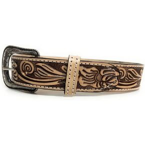 Kids Baby Toddler Western Leather Belt Boys Girls Tulip Decorated Heavy Duty Cowboy Rodeo Belt. in Saudi Arabia