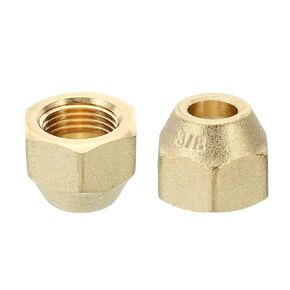 5pcs SAE 45 مزورة Nut Hex 1/4-3/4 أنبوب OD مكيف الهواء النحاس التركيب (1/2 بوصة 12.7 مم) in Kuwait