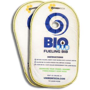 Biobib (2 حزمة) ، يمتص المريلة للوقود للزيت فقط قطرات الغاز والوقود لقوارب القوارب والمرسى ووقود الأراضي ، القطرات. in Kuwait