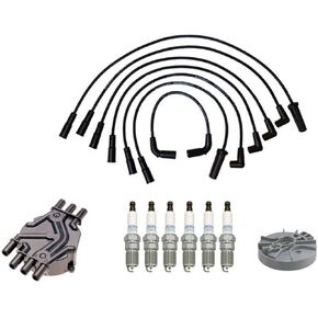 Spark Plug Wires Ignition Wires Spark Plug Distributor Cap & Rotor Replacement Parts for Chevrolet GMC S10 T10 Pickup 4.3L 1998 1999 2000 2001 2002 2003 2004 2005 in Kuwait
