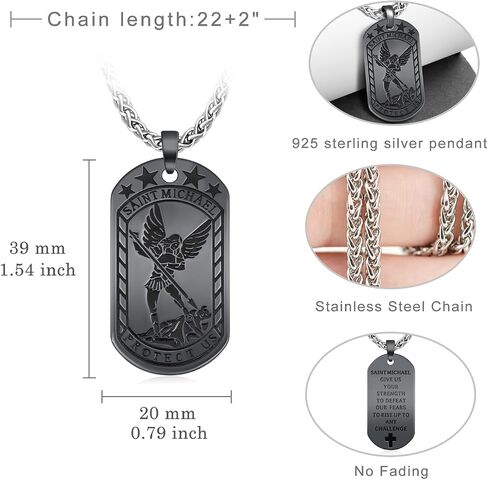 Knights Templar Necklace 925 Sterling Silver Armor of God Necklace Amulet Necklace Christian Jewelry for Men Women in Saudi Arabia