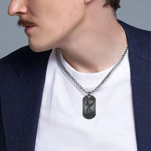 Knights Templar Necklace 925 Sterling Silver Armor of God Necklace Amulet Necklace Christian Jewelry for Men Women in Saudi Arabia