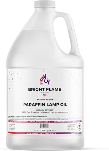 Bright Flame High Purity Paraffin Lamp Oil - Smokeless, Clean Burning, Kosher, 99.5% Pure Bulk Size 1 Gallon in Saudi Arabia