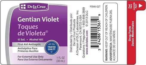 De La Cruz Gentian Violet - Violeta de Genciana - صبغة البنفسجي 1 ٪ من الإسعافات الأولية المطهر ، 1 fl oz in Saudi Arabia