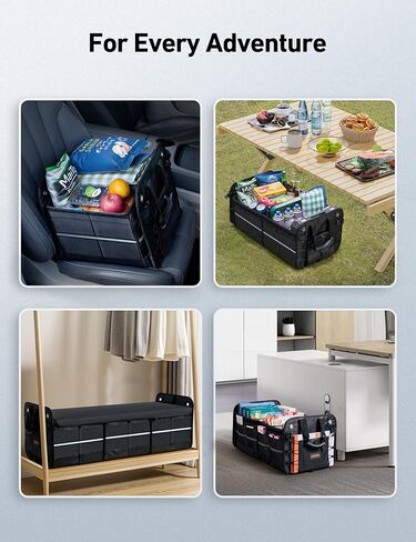 AstroAI Car Trunk Organizer Storage Large for SUV, Truck, Pickup, Collapsible Trunk Organizer Portable Storage Box with Cooler Bag, Foldable Cover, Nylon Handles, PU Bottom and PE Plate in Saudi Arabia
