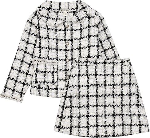 Richie House Girls Girls Skirt 2p مجموعة طويلة الأكمام سترة معطف معطف الحزب تنورة السقوط الزي Rhk3008 in Kuwait
