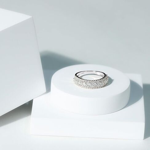 Band Moissanite Half Edernity المعتمد للنساء ، D -VS1 جودة ، حلقة الذكرى الذكرى المويسانيت - مثالية للهدية in Kuwait