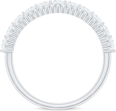 Band Moissanite Half Edernity المعتمد للنساء ، D -VS1 جودة ، حلقة الذكرى الذكرى المويسانيت - مثالية للهدية in Kuwait