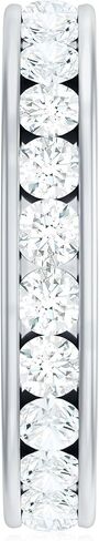Certified Lab Grown Diamond Wedding Band, Ef-Vs Quality, Channel Set Diamond Full Eternity Ring - Ready To Gift in Saudi Arabia