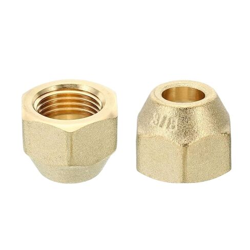 5pcs SAE 45 مزورة Nut Hex 1/4-3/4 أنبوب OD مكيف الهواء النحاس التركيب (1/2 بوصة 12.7 مم) in Kuwait