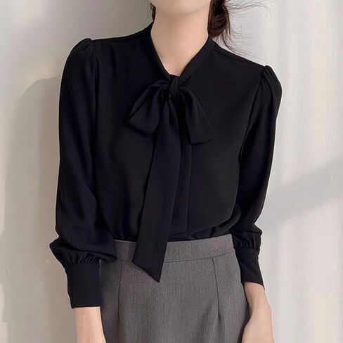 Women's Blouse Satin Silk Shirt Button Down Shirt Casual Loose Long Sleeve Work Long Edition Womens Shirts in Saudi Arabia