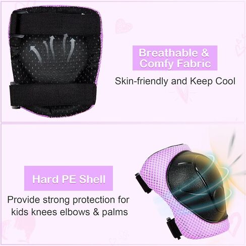 Kids Helmet, Bike Helmets for Kids 8-14 with Knee Pads and Elbow Pads Wrist Guards, Youth Girls Adjustable Bike Helmet with DIY Cat Ears Skateboard Helmet for Scooter Skating Cycling in Saudi Arabia