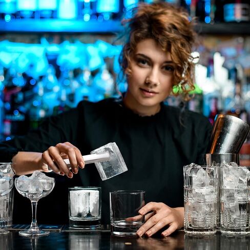 ملقط ثلج من دوغاتو، قطعتان صغيرتان من الفولاذ المقاوم للصدأ مقاس 6.3 بوصة مع أسنان حادة تجعل الإمساك بالثلج أمرًا سهلاً، من أجل دلو الثلج ومكعبات السكر والقهوة لتقديم الطعام في بار القهوة in Kuwait