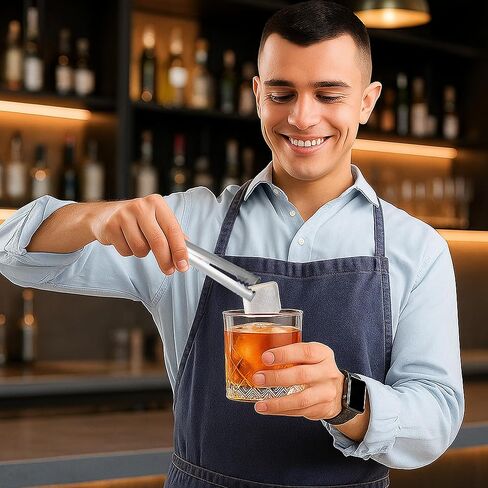 ملقط ثلج من دوغاتو، قطعتان صغيرتان من الفولاذ المقاوم للصدأ مقاس 6.3 بوصة مع أسنان حادة تجعل الإمساك بالثلج أمرًا سهلاً، من أجل دلو الثلج ومكعبات السكر والقهوة لتقديم الطعام في بار القهوة in Kuwait