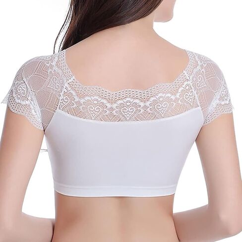 DRESHOW Lace Bralette Tank Tops Wireless Bra Lace Crop Top Removeable Pads Yoga Sports Bra Undershirt for Women & Teens in Saudi Arabia