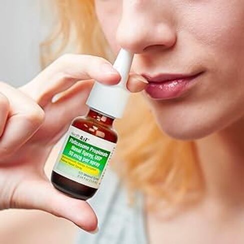 HealthA2Z® Fluticasone Propionate Nasal Spray | 50 mcg per Spray | 24 Hour Allergy Relief | 144 Sprays | 0.62 fl oz. (18.2mL) | Relief from Nasal Congestion | Runny Nose | Sneezing in Saudi Arabia