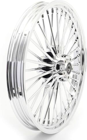 TOFR 21x2.15 Chrome Front Wheel Rim 36 Fat King Spokes Tubeless For Harley Dyna FXD Super Glide FXDL Low Rider FXDB Street Bob FXDWG Wide Glide 2000-2017 2011 2012 2013 2014 2015 2016 in Saudi Arabia