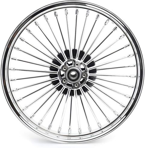 TOFR 21x2.15 Chrome Front Wheel Rim 36 Fat King Spokes Tubeless For Harley Dyna FXD Super Glide FXDL Low Rider FXDB Street Bob FXDWG Wide Glide 2000-2017 2011 2012 2013 2014 2015 2016 in Saudi Arabia