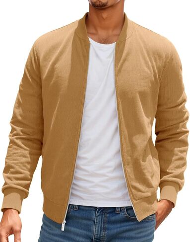 Runcati Mens Corduroy Bomber Jacket خفيفة الوزن lex in Saudi Arabia