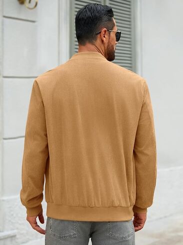 Runcati Mens Corduroy Bomber Jacket خفيفة الوزن lex in Saudi Arabia