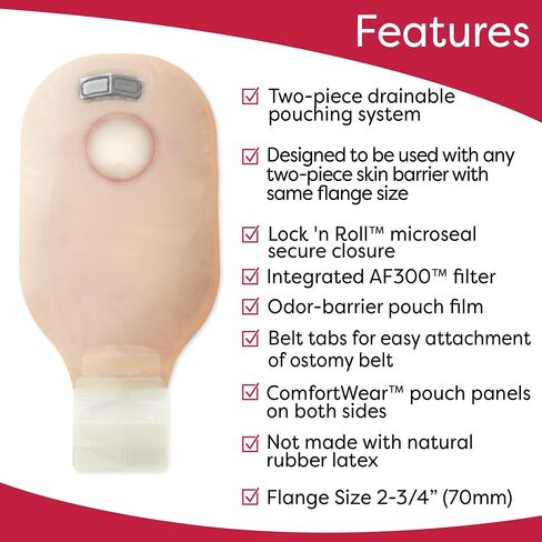 Hollister Rel18194 New Image Drainable Colostomy Pouch, 12", 10Count in Saudi Arabia