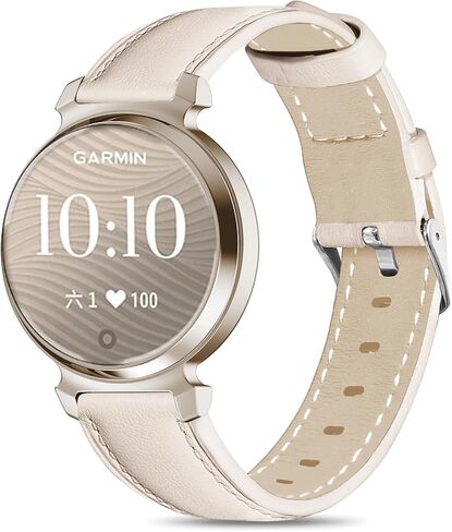 Leather Bands Compatible with Garmin Lily 2, 14mm Top Grain Soft Loop Straps Quick Release Replacement Adjustable Wristband for Lily 2 Classic/Active Smart Watch Accessory for Grace Women in Saudi Arabia