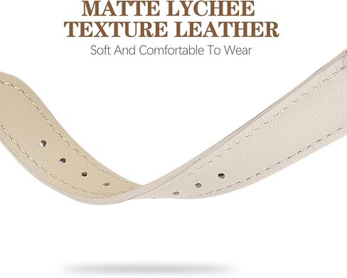 Leather Bands Compatible with Garmin Lily 2, 14mm Top Grain Soft Loop Straps Quick Release Replacement Adjustable Wristband for Lily 2 Classic/Active Smart Watch Accessory for Grace Women in Saudi Arabia
