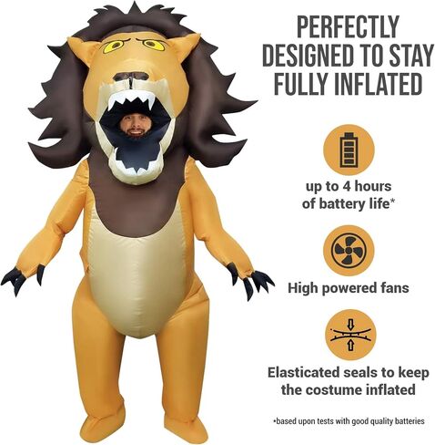 Morph Inflatable Lion Costume for Adults, Funny Blow Up Lion Outfit, Inflatable Animal Costume for Men in Saudi Arabia