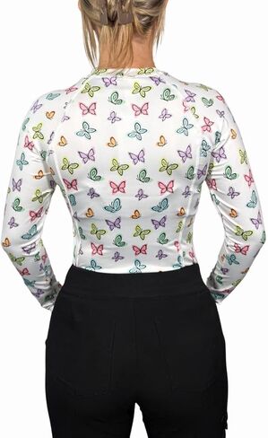 Women’s Athletic Underscrub Top – Long Sleeve, Base Layer, Multicolor Designs, Breathable, Stretch Fabric. in Saudi Arabia