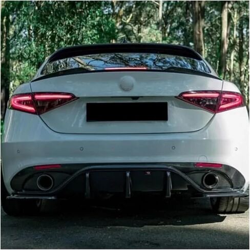 Car Trunk Spoiler Fixed Wind Wing Compatible For Alpha Romeo Juliet Giulia 2015+ Auto Tail Wing Splitter Guard Decoration Wing Accessories(Glossy black) in Saudi Arabia
