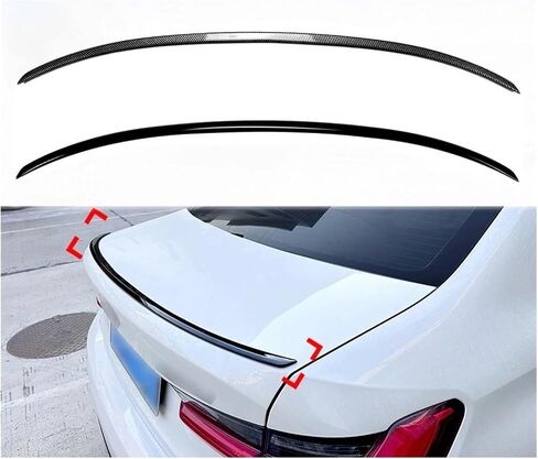 Compatible For BMW 3 Series G20 2019+ 320i 325i 330i Car Rear Spoiler Wing Trunk Tail Fin Lip Splitter Diffuser Wings Glossy Black Body Kit(Carbon fiber look) in Saudi Arabia