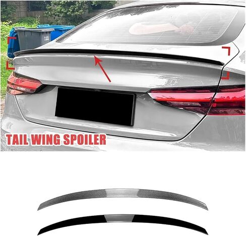 السيارة الخلفية الخلفية المفسد المفسد ذيل التوافق مع Audi A5 F5 Sportback 2017-2024 S5 Auto Auto ثابتة الرياح وجبات الزخرفة الخارجية (Gloss Black) in Saudi Arabia