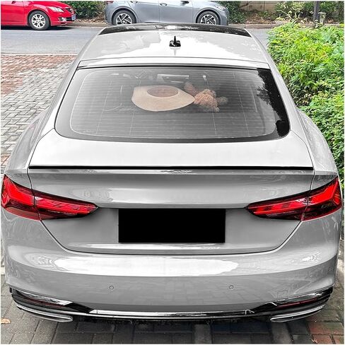 السيارة الخلفية الخلفية المفسد المفسد ذيل التوافق مع Audi A5 F5 Sportback 2017-2024 S5 Auto Auto ثابتة الرياح وجبات الزخرفة الخارجية (Gloss Black) in Saudi Arabia