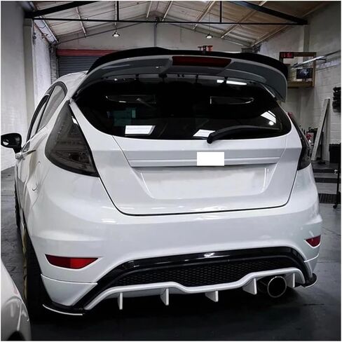 Compatible For Ford Fiesta 2008-2017 ST-Line MK6 MK6.5 Hatchback Car Rear Roof Spoiler Window Wing Splitter Trim Body Kits(Gloss Black) in Saudi Arabia