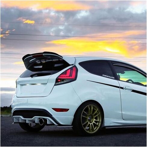 متوافق مع Ford Fiesta St Line MK6 MK6.5 2008-2017 Tail Wing Soveler Soilder Wing Wing Accountory Gloss Black (Gloss Black) in Saudi Arabia