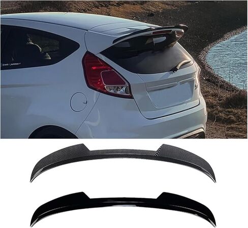 متوافق مع Ford Fiesta St Line MK6 MK6.5 2008-2017 Tail Wing Soveler Soilder Wing Wing Accountory Gloss Black (Gloss Black) in Saudi Arabia