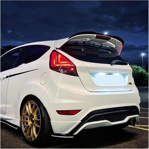 متوافق مع Ford Fiesta St Line MK6 MK6.5 2008-2017 Tail Wing Soveler Soilder Wing Wing Accountory Gloss Black (Gloss Black) in Saudi Arabia